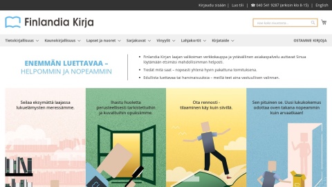 Reviews over Finlandiakirja.fi