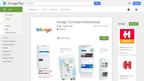 Reviews over Trivago Android