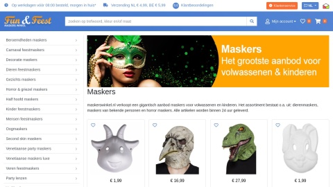 Reviews over Maskerswinkel.nl