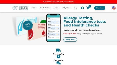 Reviews over AllergyTest(US)
