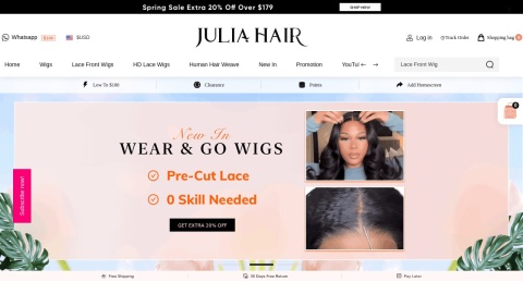 Reviews over JuliaHair(US)