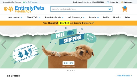 Reviews over EntirelyPetsPharmacy
